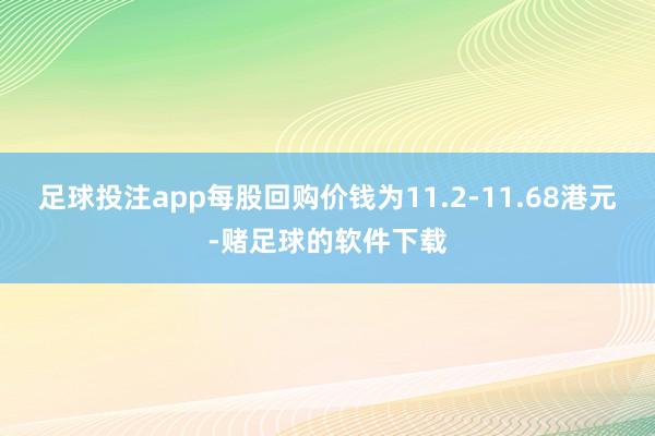 足球投注app每股回购价钱为11.2-11.68港元-赌足球的软件下载