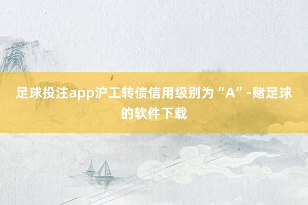 足球投注app沪工转债信用级别为“A”-赌足球的软件下载