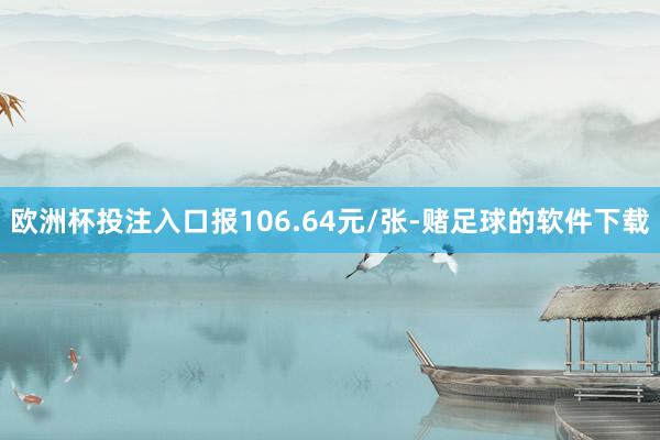 欧洲杯投注入口报106.64元/张-赌足球的软件下载