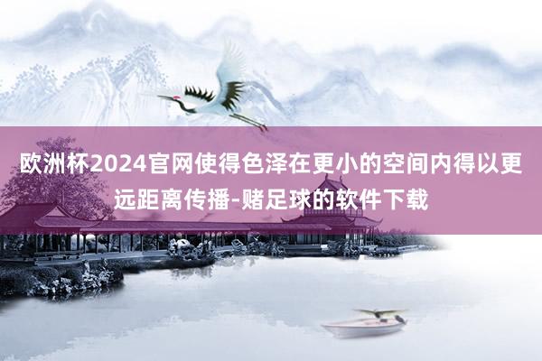 欧洲杯2024官网使得色泽在更小的空间内得以更远距离传播-赌足球的软件下载