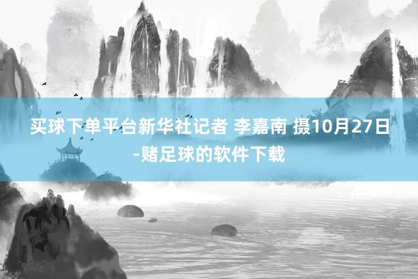 买球下单平台　　新华社记者 李嘉南 摄　　10月27日-赌足球的软件下载