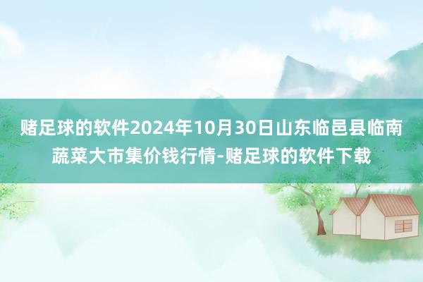 赌足球的软件2024年10月30日山东临邑县临南蔬菜大市集价钱行情-赌足球的软件下载