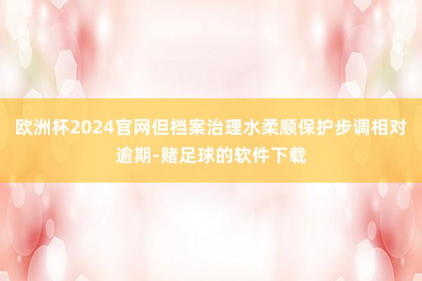 欧洲杯2024官网但档案治理水柔顺保护步调相对逾期-赌足球的软件下载