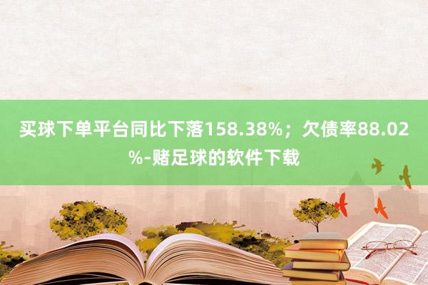 买球下单平台同比下落158.38%；欠债率88.02%-赌足球的软件下载