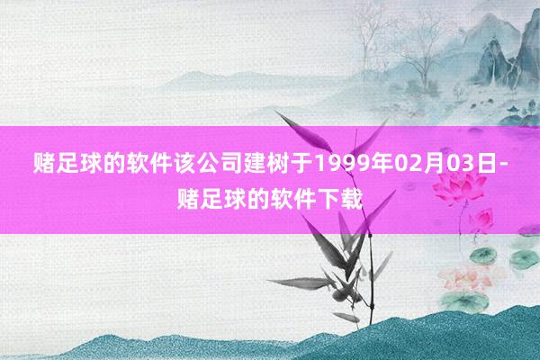 赌足球的软件该公司建树于1999年02月03日-赌足球的软件下载