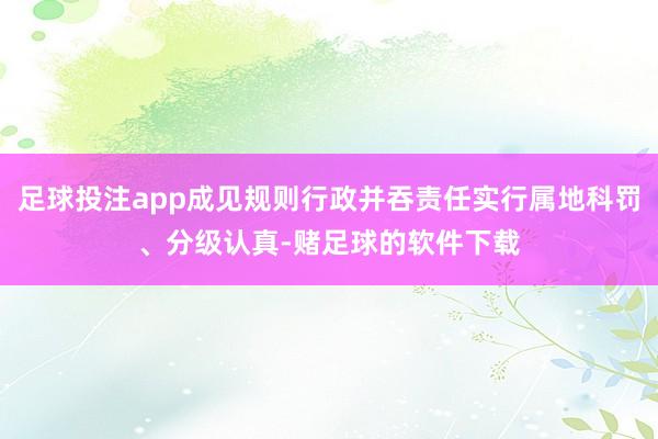 足球投注app成见规则行政并吞责任实行属地科罚、分级认真-赌足球的软件下载