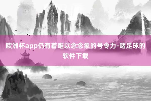 欧洲杯app仍有着难以念念象的号令力-赌足球的软件下载